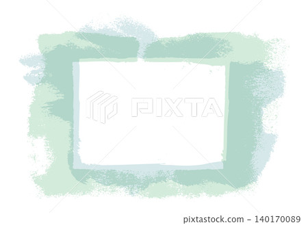 Watercolor stain frame, light green brush paint Watercolor stain frame, light green brush paint 140170089