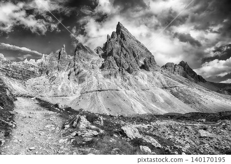 The iconic peak Paternkofel in Tre Cime Natural Park, Italy 140170195