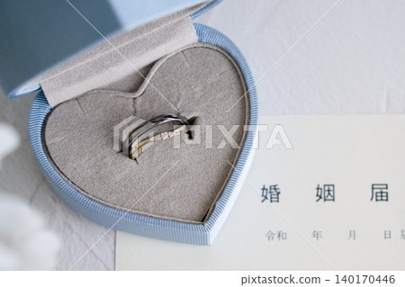 Wedding ring and marriage notification Wedding ring and marriage notification 140170446