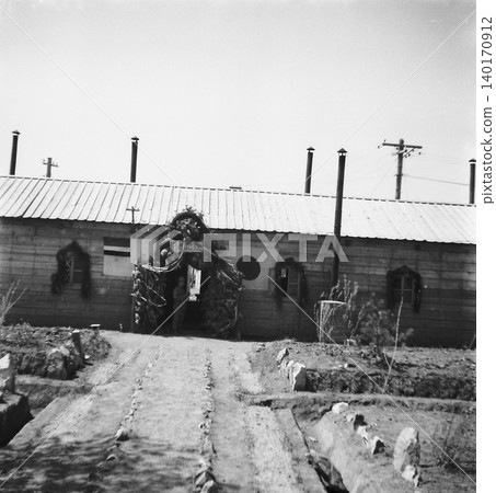 1943 年，第二次中日戰爭期間的滿洲，東安省（今黑龍江省）密山，老照片，紀念第 3108 滿洲部隊成立週年。 140170912