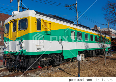 A retro commuter diesel railcar (CDC) preserved at the Korea Railway Museum. A retro commuter diesel railcar (CDC) preserved at the Korea Railway Museum. 140170970