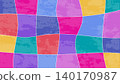 An abstract colorful background. A patchwork quilt illustration backdrop. 140170987