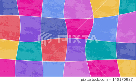 An abstract colorful background. A patchwork quilt illustration backdrop. An abstract colorful background. A patchwork quilt illustration backdrop. 140170987