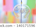 A refreshing glass wind chime that evokes the feeling of summer's arrival in Japan. 140171596