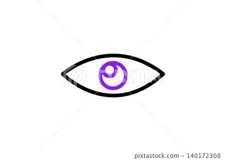 Minimal Eye Icon With Purple Pupil Vision Symbol, Focus, And Modern Logo Design Minimal Eye Icon With Purple Pupil Vision Symbol, Focus, And Modern Logo Design 140172308