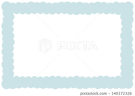 Fluffy pale mint pastel frame, soft and cute hand-drawn style decorative frame, green Fluffy pale mint pastel frame, soft and cute hand-drawn style decorative frame, green 140172326