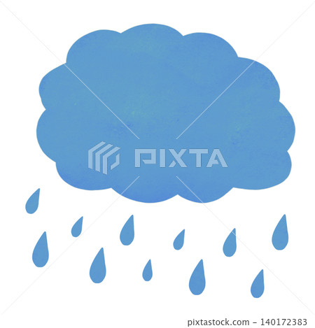 Watercolor-style illustration of rain clouds and raindrops Watercolor-style illustration of rain clouds and raindrops 140172383