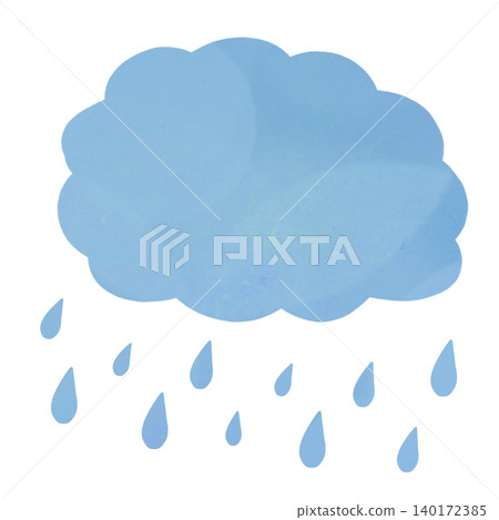 Watercolor-style illustration of rain clouds and raindrops Watercolor-style illustration of rain clouds and raindrops 140172385