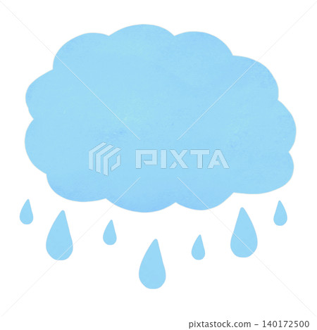 Watercolor-style illustration of rain clouds and raindrops Watercolor-style illustration of rain clouds and raindrops 140172500