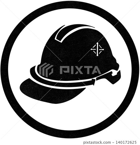 safety helmet icon in circle safety helmet icon in circle 140172625
