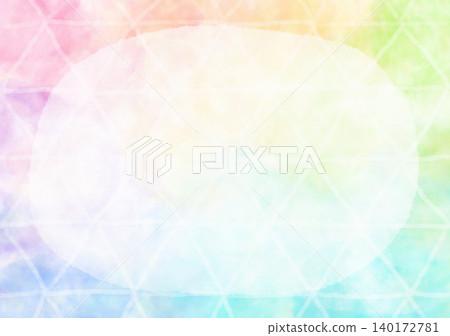 Watercolor-style pastel rainbow oval frame, dreamy, cute jewel pattern background texture illustration Watercolor-style pastel rainbow oval frame, dreamy, cute jewel pattern background texture illustration 140172781