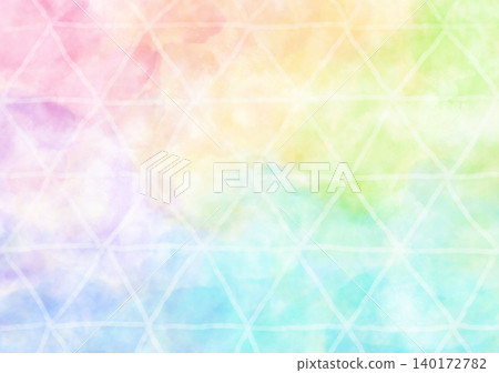 Watercolor-style pastel rainbow dreamy jewel pattern background texture illustration Watercolor-style pastel rainbow dreamy jewel pattern background texture illustration 140172782