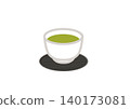 一杯盛滿綠茶的茶 140173081