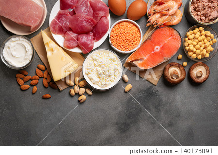High protein foods selection, Protein sources High protein foods selection, Protein sources 140173091