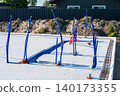 Utility conduits and pipe penetrations in insulated slab foundation before concrete pouring stage 140173355