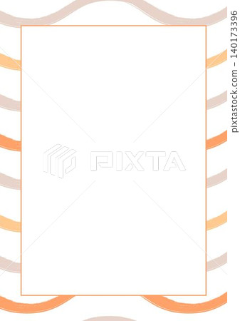 Elegant rectangle border frame vector illustration with flowing curved lines 140173396