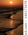 Romantic Sunset View Over the Coast of Huelva, Spain 140173476