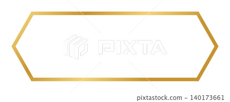 金色簡單框架 140173661