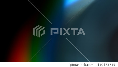 Vivid color spectrum light leak with smooth gradient transitions and optical glow. Abstract cinematic background suitable for overlays, visual effects and creative projects. 140173745