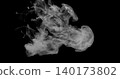Detailed white smoke formation isolated on black background. Abstract swirling vapor with realistic texture and smooth flowing shapes, ideal for creative design, overlays and visual effects. 140173802