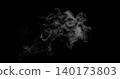 Detailed white smoke formation isolated on black background. Abstract swirling vapor with realistic texture and smooth flowing shapes, ideal for creative design, overlays and visual effects. 140173803