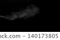Detailed white smoke formation isolated on black background. Abstract swirling vapor with realistic texture and smooth flowing shapes, ideal for creative design, overlays and visual effects. 140173805
