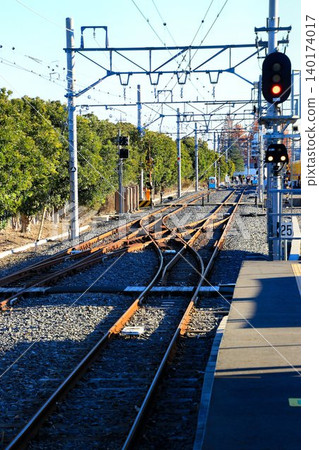 A test run/training track set up at a railway rolling stock factory. A test run/training track set up at a railway rolling stock factory. 140174017