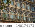 Beautiful Balcony Views of Historic Architecture in the City Center. During a Bright Sunny Day 140174173