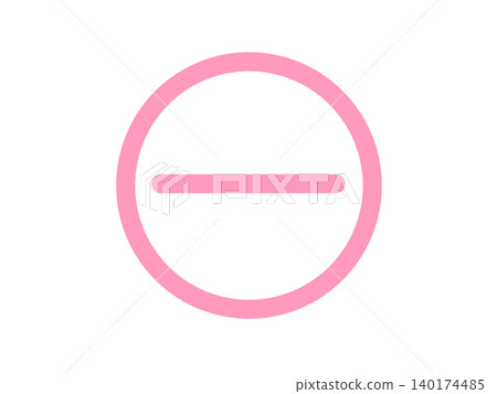 Pink "No Entry" icon: No entry/No passage/Circle with a horizontal line Pink "No Entry" icon: No entry/No passage/Circle with a horizontal line 140174485