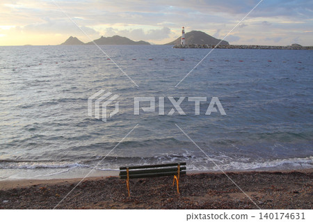 Seaside town of Turgutreis and spectacular sunsets Seaside town of Turgutreis and spectacular sunsets 140174631