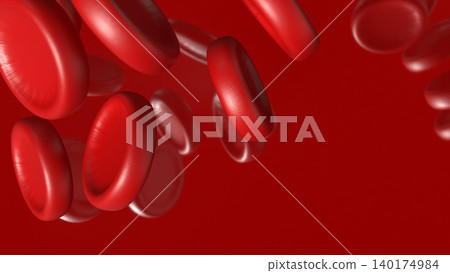 Red Blood Cells Flowing Through Artery 3d Render. Red Blood Cells Flowing Through Artery 3d Render. 140174984