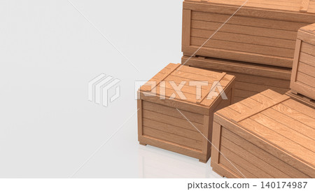 Wooden Cargo Crates For Warehouse Storage 3d render. Wooden Cargo Crates For Warehouse Storage 3d render. 140174987