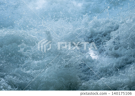 Abstract Water Splash with Flying Droplets. Abstract Water Splash with Flying Droplets. 140175106
