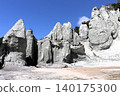 Hotokegaura, a mystical landscape of strangely shaped rocks, located on the Shimokita Peninsula in Aomori Prefecture, overlooking the Tsugaru Strait. 140175300