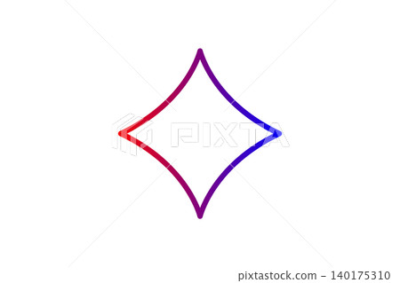 Minimal Gradient Diamond Star Outline Logo Colorful Geometric Shape 140175310
