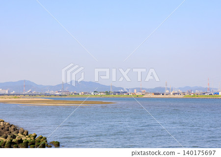 Kakogawa River as seen from Takasago Seaside Park Kakogawa River as seen from Takasago Seaside Park 140175697