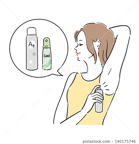 The facial expressions of women trying to combat underarm sweating in the summer The facial expressions of women trying to combat underarm sweating in the summer 140175746