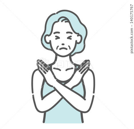 一幅插圖,描繪了一位身穿運動服的老婦人擺出不恰當/錯誤的姿勢。 一幅插圖,描繪了一位身穿運動服的老婦人擺出不恰當/錯誤的姿勢。 140175767
