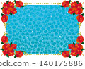 Vintage Calligraphy Style Frame Material 296 <Hibiscus Frame, Decorative Border, Decorative Frame, Flower, Tropical> 140175886