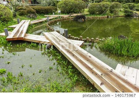 Makibi Park Garden, Yatsuhashi Bridge, Kurashiki City, Okayama Prefecture Makibi Park Garden, Yatsuhashi Bridge, Kurashiki City, Okayama Prefecture 140175967