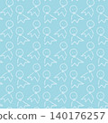A cute, hand-drawn teru teru bozu (weather doll) pattern. A motif of the Japanese rainy season. A pattern that can be used as a background. 140176257