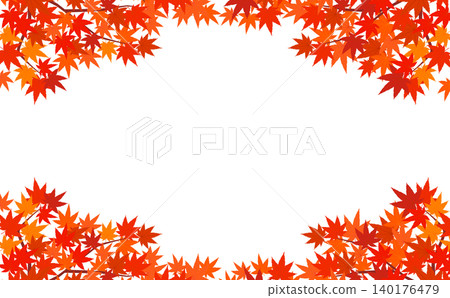 Autumn foliage transparent frame 3_horizontal Autumn foliage transparent frame 3_horizontal 140176479