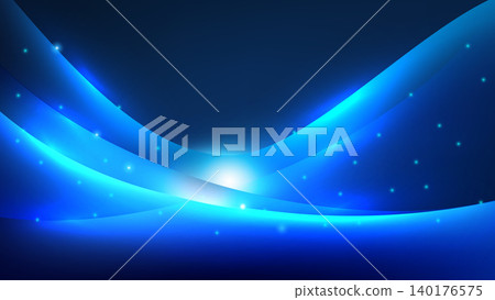 AI Data Flow Technology Background with Glowing Blue Neon Waves. Eps 10 vector illustration AI Data Flow Technology Background with Glowing Blue Neon Waves. Eps 10 vector illustration 140176575