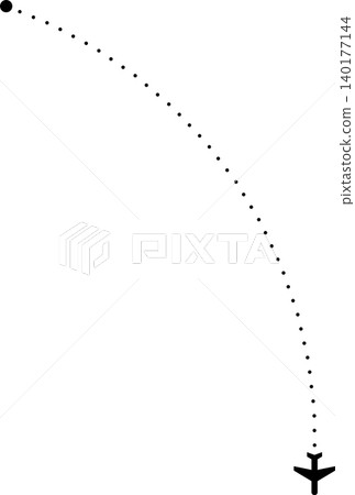 Airplane dotted line Airplane dotted line 140177144