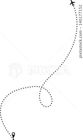 Airplane dotted line 140177152