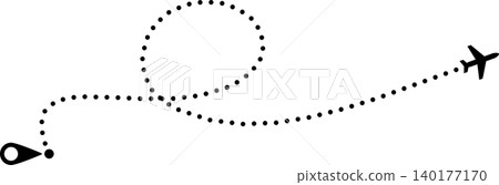 Airplane dotted line Airplane dotted line 140177170