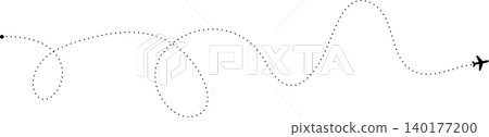 Airplane dotted line Airplane dotted line 140177200