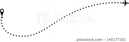 Airplane dotted line Airplane dotted line 140177201