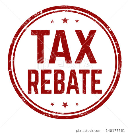 Tax rebate grunge rubber stamp 140177361