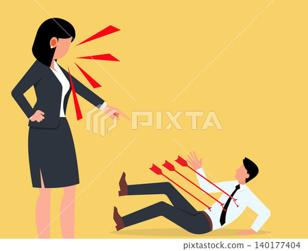 Angry women, Blaming and Criticizing. Conflict of office workers. 140177404